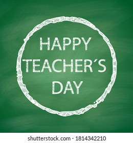 Teacher's day on a green background.