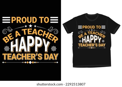 Teacher's Day quotes t-shirt design with teacher's elements and typography.