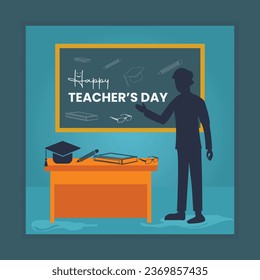 Plantilla de diseño vectorial realista del día del profesor.