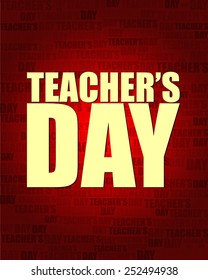 Teacher's Day with same text on red gradient background.