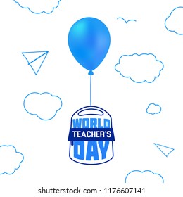 Teacher's Day school backpack in  balloon