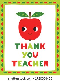 Teachers Day Thank You Vector Card Stock Vector (Royalty Free ...