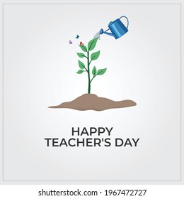 Teacher's Day. Tree Plantation Concept Like This Teacher And Students