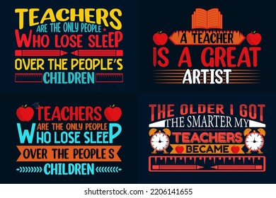 Teacher's Day T-shirt Design Bundle, Educational T-shirt Design Bundle