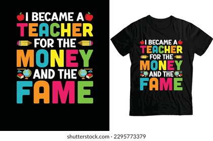 Teacher's Day T-Shirt Design- Teacher's Day Typography T-Shirt Design