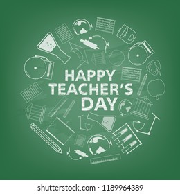 teacher's day vector drawing design illustration