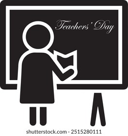 A Teachers Day vector image created for various companies. The design is clean, smooth, and exceptional, making it ideal for logos, posters, t-shirts, and other graphic projects.