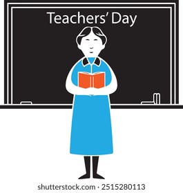 A Teachers Day vector image created for various companies. The design is clean, smooth, and exceptional, making it ideal for logos, posters, t-shirts, and other graphic projects.