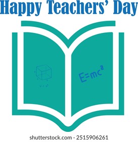 A Teachers Day vector image created for various companies. The design is clean, smooth, and exceptional, making it ideal for logos, posters, t-shirts, and other graphic projects