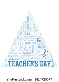 Teacher's Day Word Cloud. Wordcloud Made With Text.