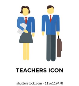 Teachers icon vector isolated on white background, Teachers transparent sign