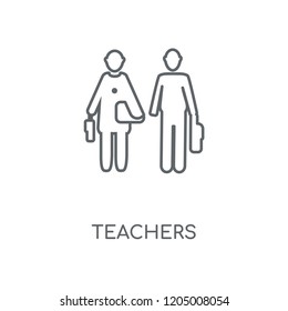Teachers linear icon. Teachers concept stroke symbol design. Thin graphic elements vector illustration, outline pattern on a white background, eps 10.