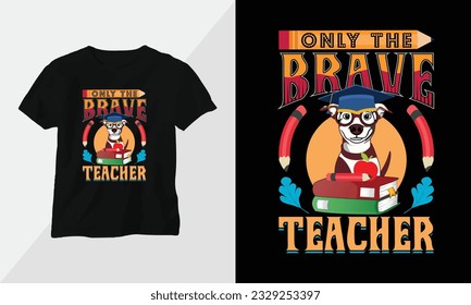 Teachers off duty tshirt design template printready vector design with vintage and groovy style