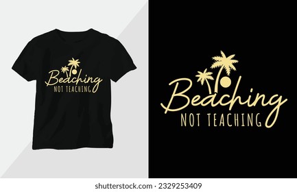 Teachers off duty tshirt design template printready vector design with vintage and groovy style