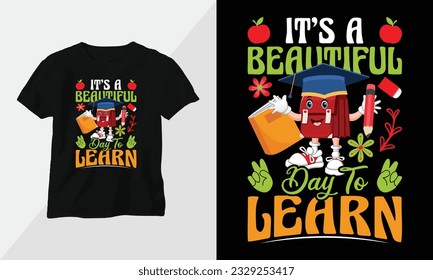 Teachers off duty tshirt design template printready vector design with vintage and groovy style