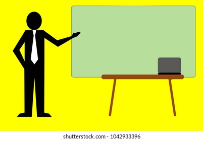 
Teachers standing in front of the room vector