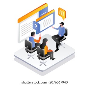 Teachers and students learn in class