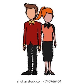 Teachers teamwork couple