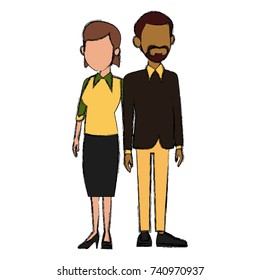 Teachers teamwork couple