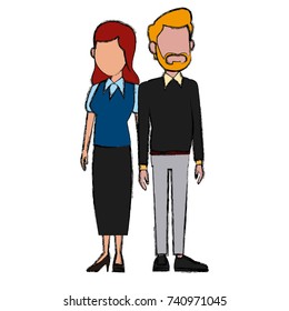 Teachers teamwork couple
