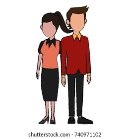Teachers teamwork couple