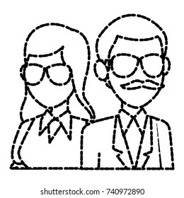 Teachers teamwork couple