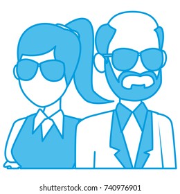 Teachers teamwork couple