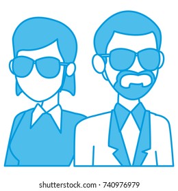 Teachers teamwork couple