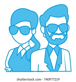 Teachers teamwork couple