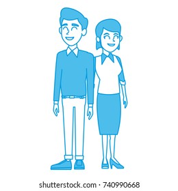 Teachers teamwork couple