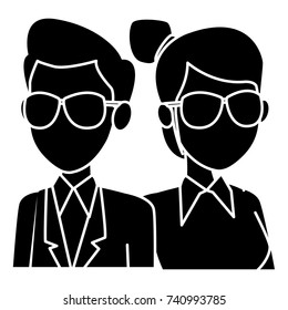 Teachers teamwork couple