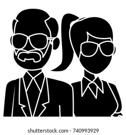 Teachers teamwork couple