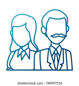 Teachers teamwork couple