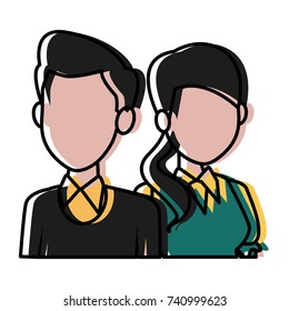 Teachers teamwork couple