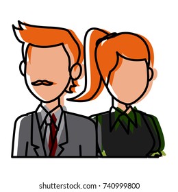Teachers teamwork couple