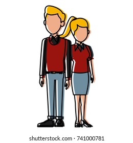 Teachers teamwork couple
