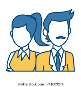Teachers teamwork couple