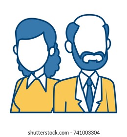 Teachers teamwork couple
