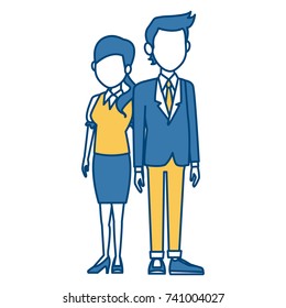 Teachers teamwork couple