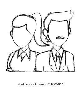 Teachers teamwork couple