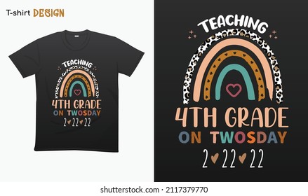 Teaching 4th grade on Twosday 2-22-22 funny - Tuesday 2-2-22, Leopard Print Twos Day, Funny teacher gifts
minimalist rainbow Twos Day shirt . For stickers, t-shirts,mugs, etc. Eps 10