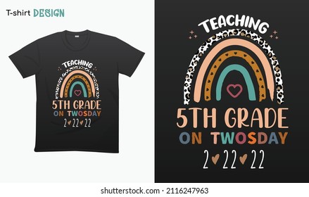 Teaching 5th grade on Twosday 2-22-22 funny - Tuesday 2-2-22, Leopard Print Twos Day, Funny teacher gifts
minimalist rainbow Twos Day shirt . For stickers, t-shirts,mugs, etc. Eps 10