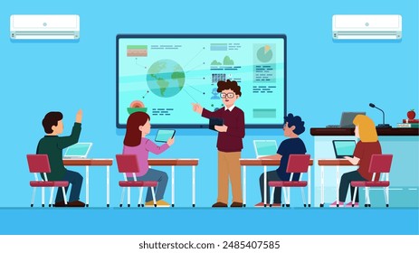 Teaching Atmosphere in
Modern Technology Clasrooms. Smart Classroom.