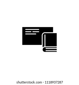 Teaching black icon concept. Teaching flat  vector symbol, sign, illustration.