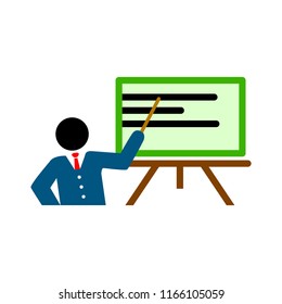 teaching board icon - vector school blackboard - classroom sign and symbol