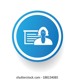 Teaching button,vector