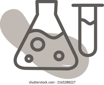 Enseñando química , ilustración, vector sobre fondo blanco.