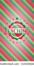 Teaching christmas emblem background.