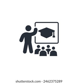 teaching classroom  icon. vector.Editable stroke.linear style sign for use web design,logo.Symbol illustration.