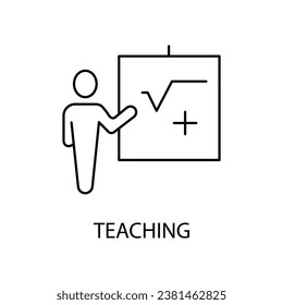 Teaching concept line icon. Simple element illustration.Teaching concept outline symbol design.